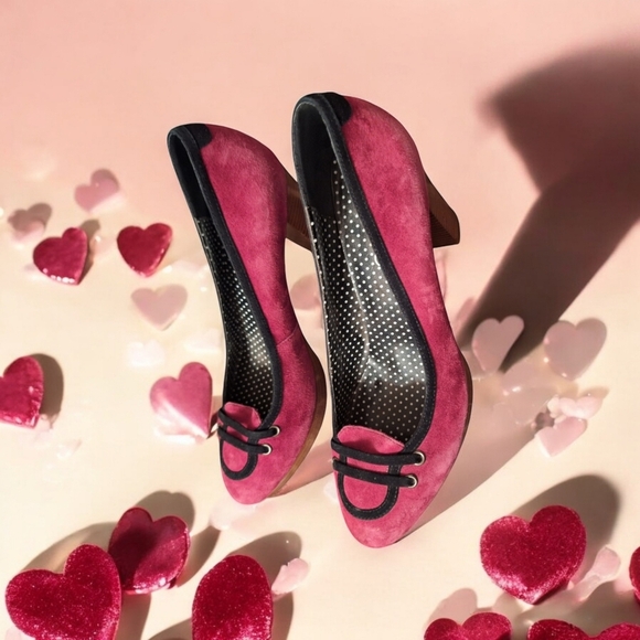 D:Fuse Shoes - D:Fuse Scandinavian Heels Slip on Heeled Oxford FUCHSHIA & Black size 250 or 9
